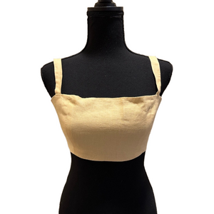 REFORMATION SQUARE NECKLINE YELLOW CROPPED TOP
